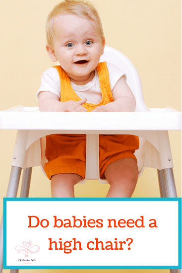 At what age can baby sit in high chair?